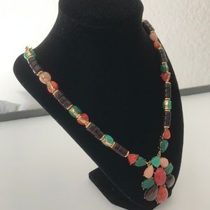 KATE SPADE MULTI COLOR RESIGN STONE NECKLACE